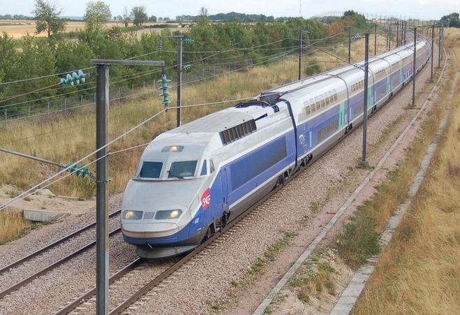 Duplex-TGV richting Parijs gare-de-Lyon