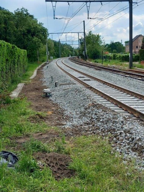 zicht vanaf overweg 49 richting driehoek